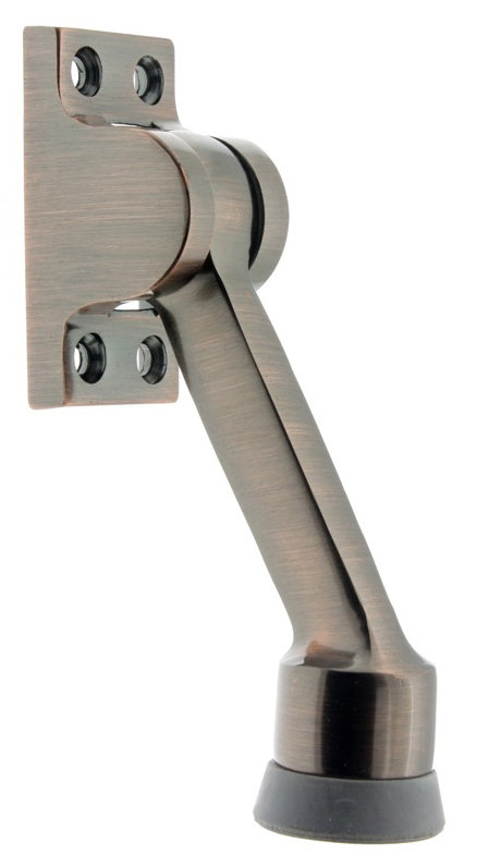 Solid Brass Kick Stop, Antique Copper