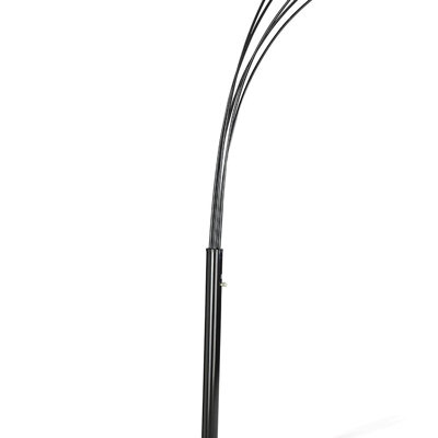 Lampe sur pied 5 lumières noir satiné