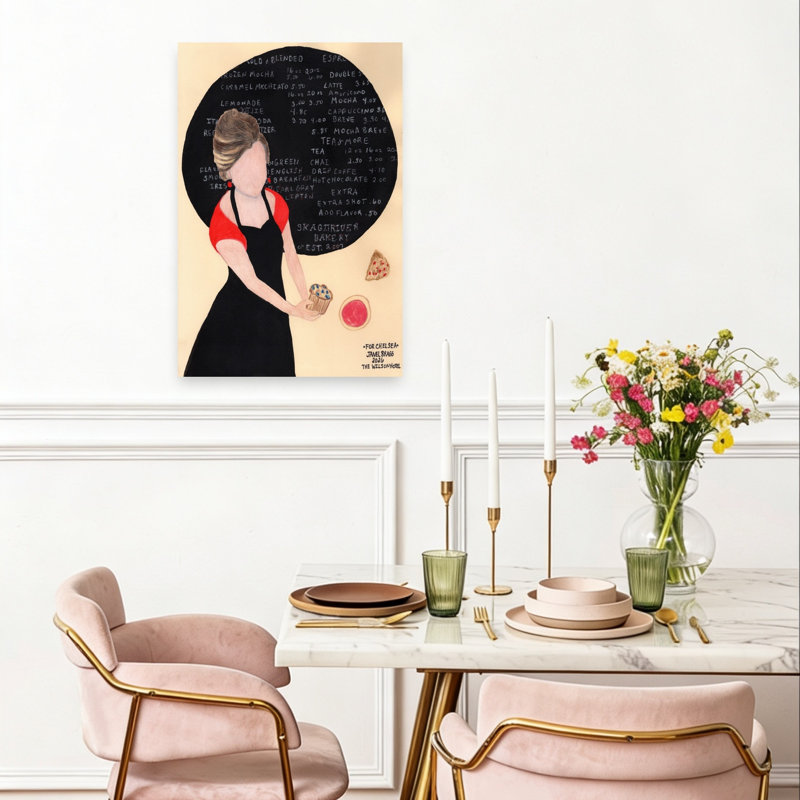 Cafe Barista Offerings Contemporary Wall Art Print, 24" H x 16" W