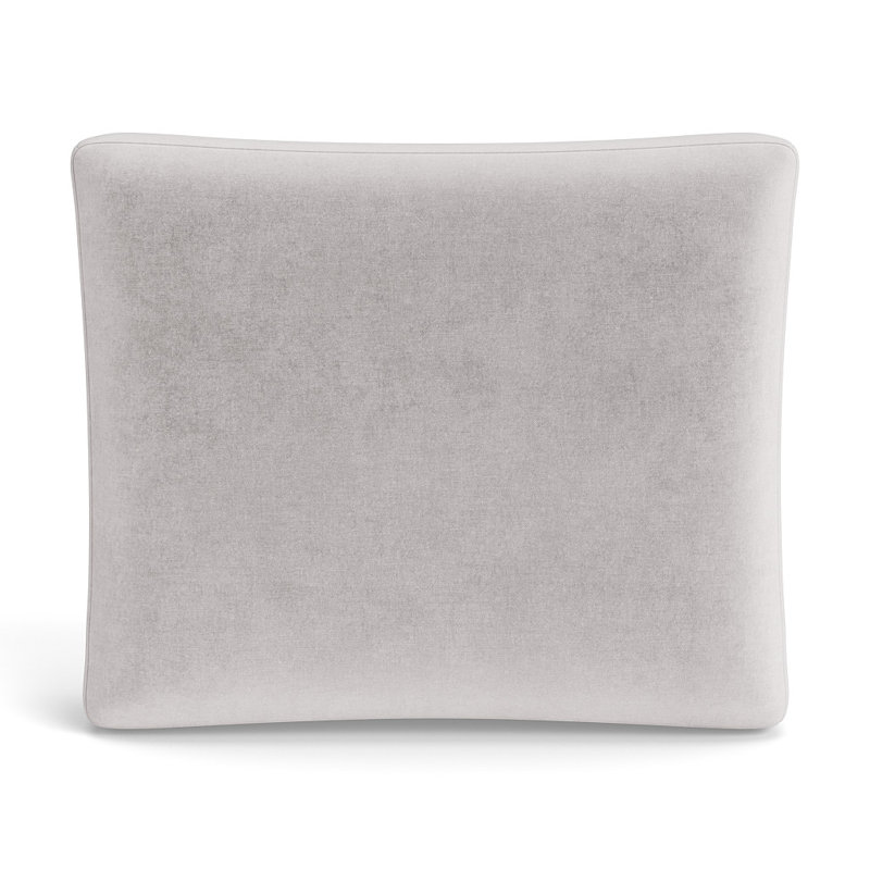 Modern Velvet Box Pillow, 25"H x 30"W, Charcoal
