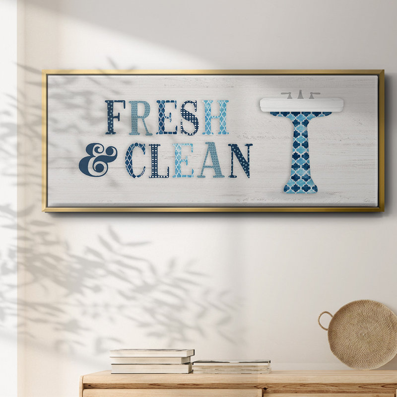 Fresh and Clean- Framed Canvas, 12" H x 30" W