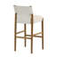 28,5 po, tabouret de bar moderne en bois massif avec coussin en polyester