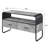 Concrete Grey And Black Tv Stand With Stable Construction For Your Setup 2 In Black, Provides Ample Space Accessories