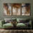 Framed Canvas Wall Art - Vintage Abstract Wall Prints for Bedroom - 3 panels-1743547703-1743547700