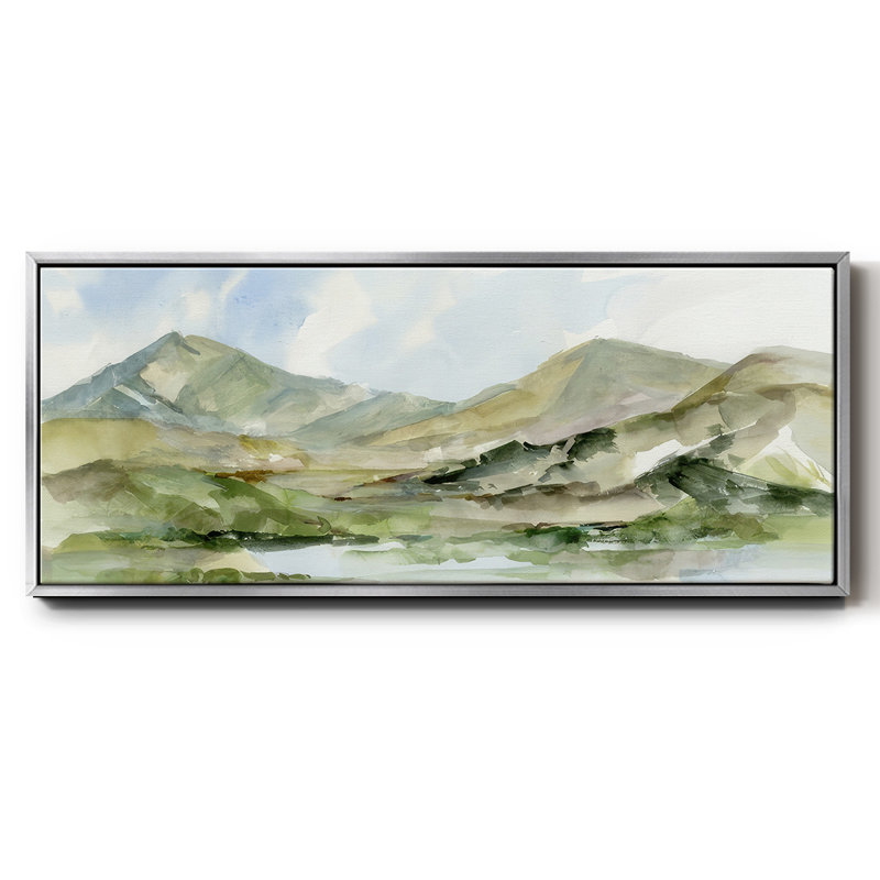 Serene Mountains II - toile encadrée, H 20 po x l 50 po