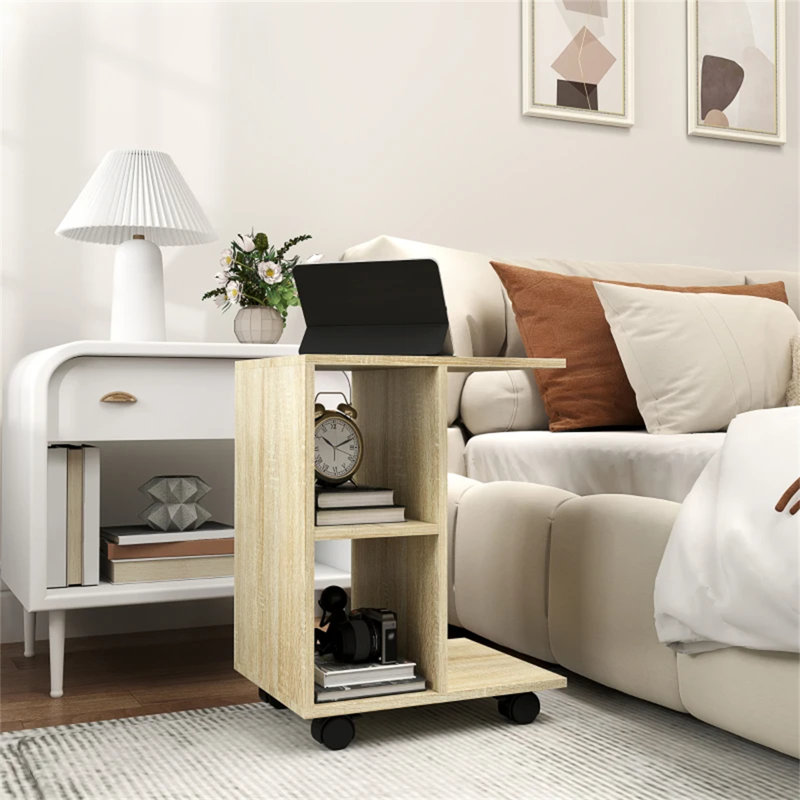 35cm W Manufactured Wood Bedside Table, Brown