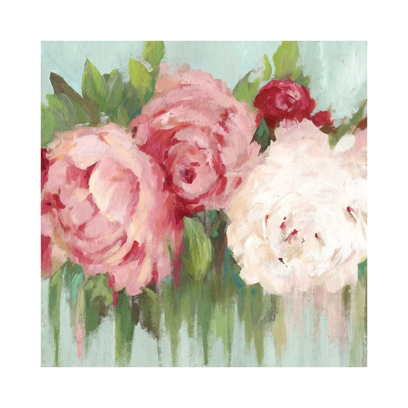 Lovely Peony 1 Piece Wrapped Canvas Painting, 45.72 cm H x 45.72 cm W x 3.175 cm D