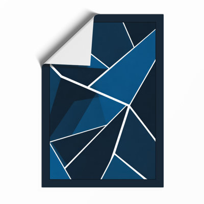 Fractured Blues Geometric - Print