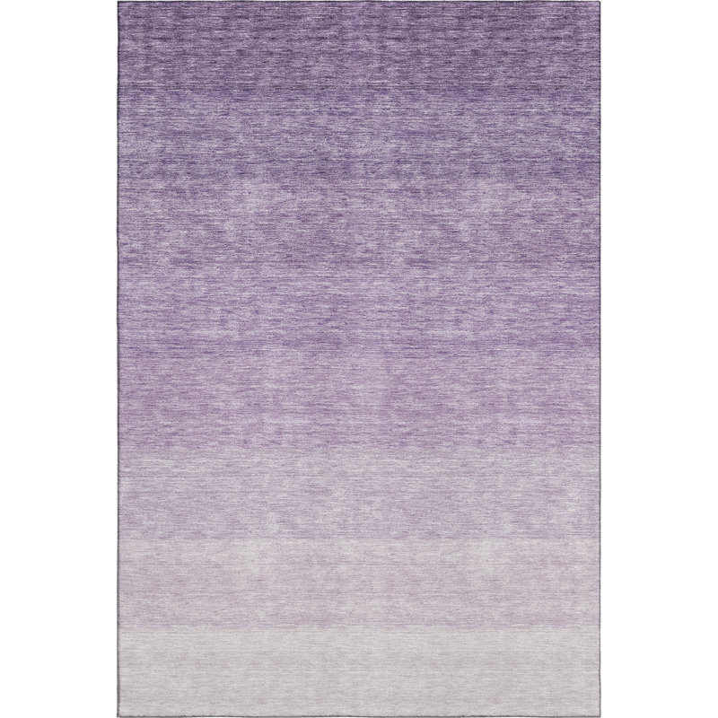 Premium Machine Washable Prisco Purple Rug, Rectangle 5' x 7'6"