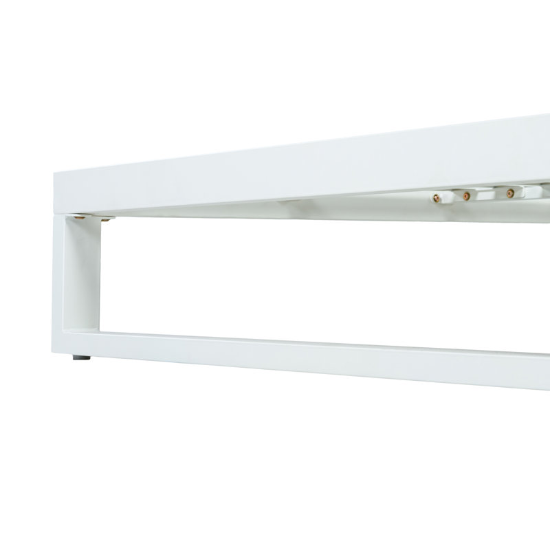 Méridiennes de patio réglables avec rangement, bord de piscine moderne en bois et métal