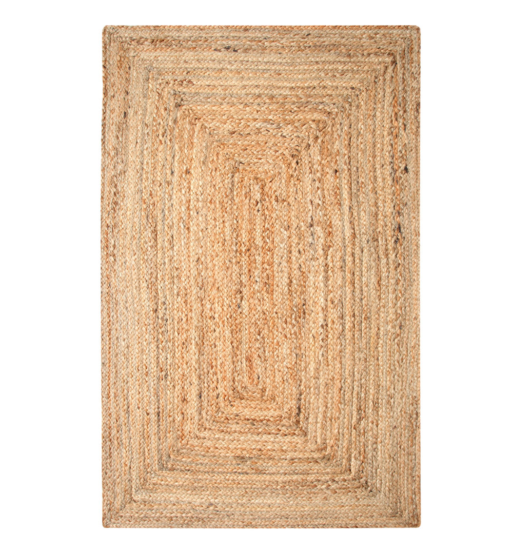 Gemini Hand Braided Beige Jute Rug