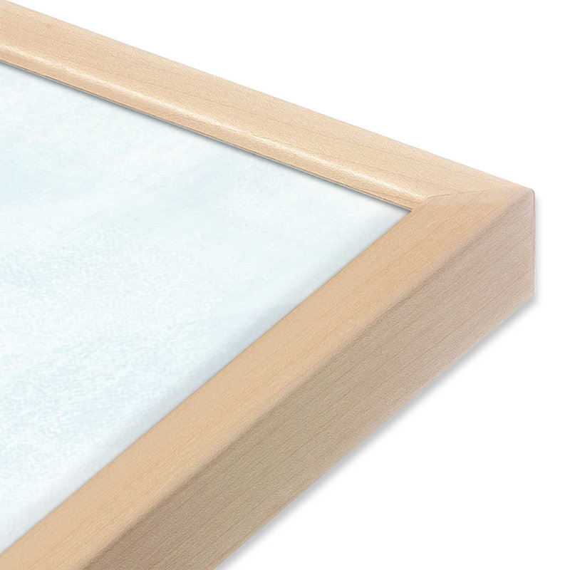 Ensemble de 2 impressions sur toile Cloudy Shoreline Hues, Érable brut encadré, H 13,5 po x l 27 po