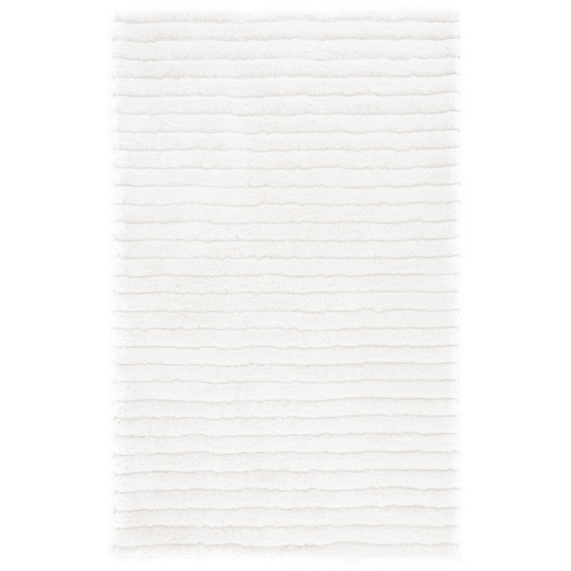 Tapis de couleur unie à poils longs performance touffeté à la main Wyler, Rectangle de 5 pi x 8 pi