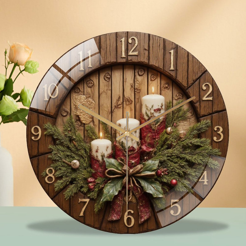 Horloge murale en verre 12 po