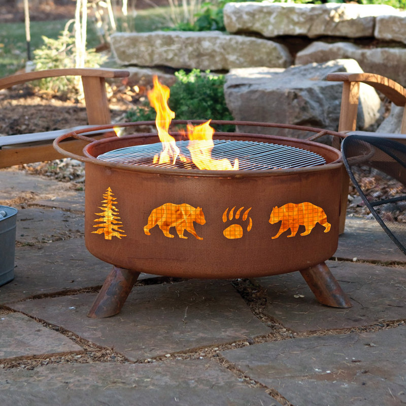 Jardine Round Steel Wood Burning Smokeless Fire Pit