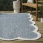 Tapis d'intérieur / extérieur turquoise / crème à deux tons Alice Classic Cottage-925030014