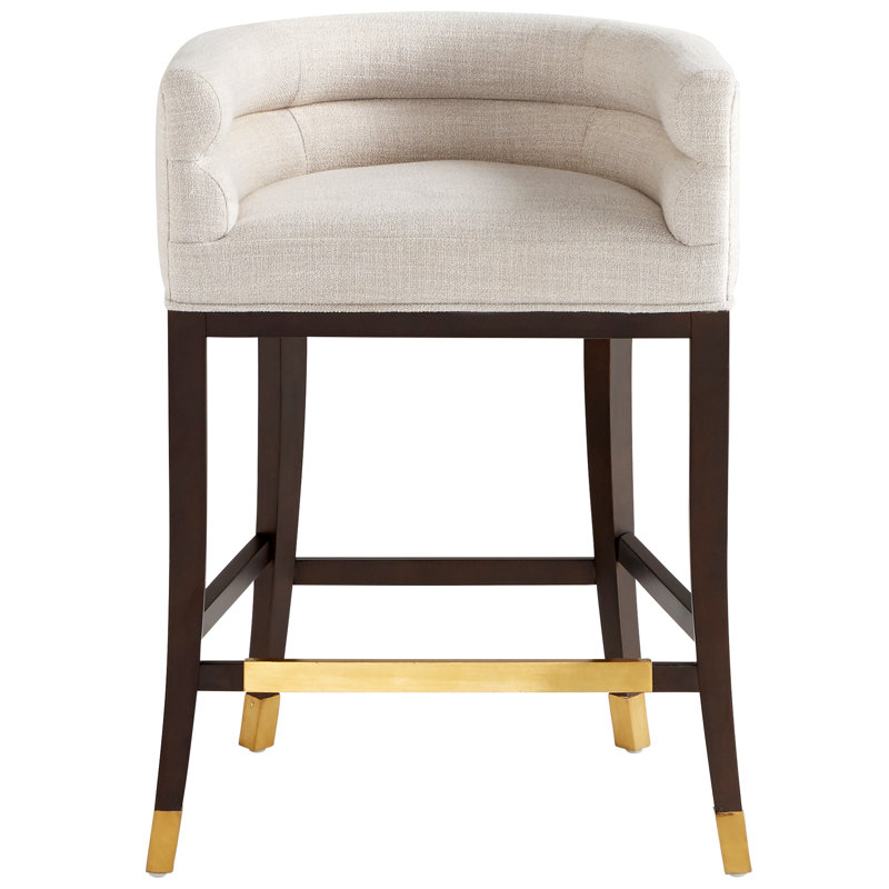 Zorro Fog Contemporary 33'' Counter Stool with Golden Accents
