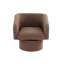 Chaise pivotante rembourrée en café - Choix de meubles polyvalent en métal avec tissu et style