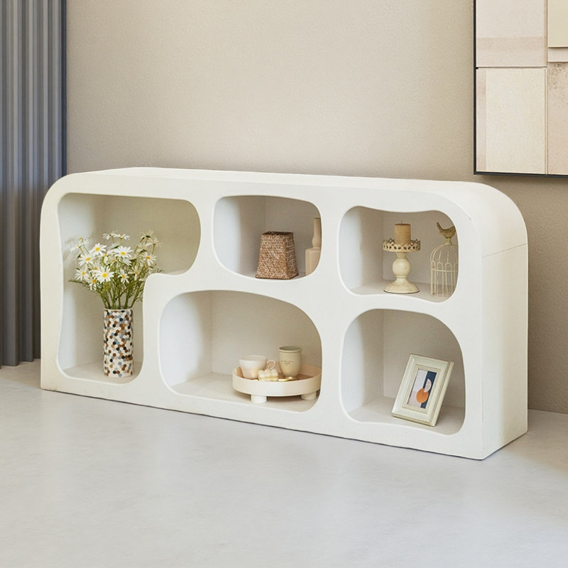 Simple Light Luxury Cream Style Display Cabinet