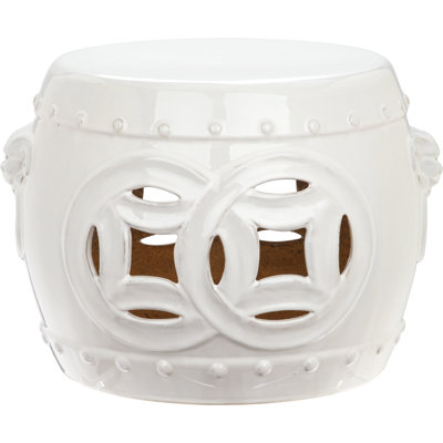 Veer Ceramic Accent Stool