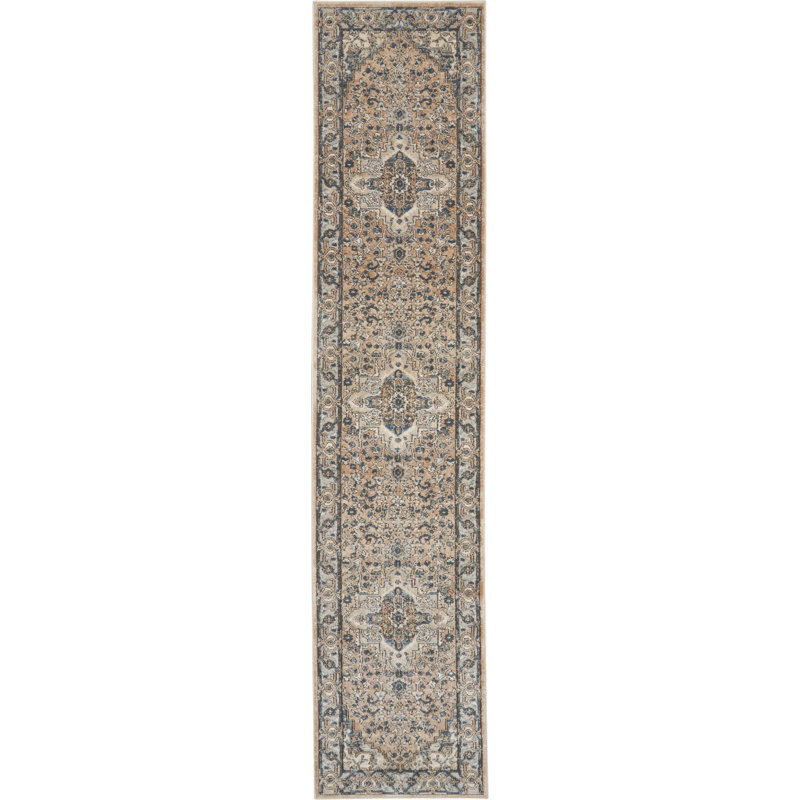 Jurado Oriental Beige/Gray Area Rug, Runner 2'2" x 6'