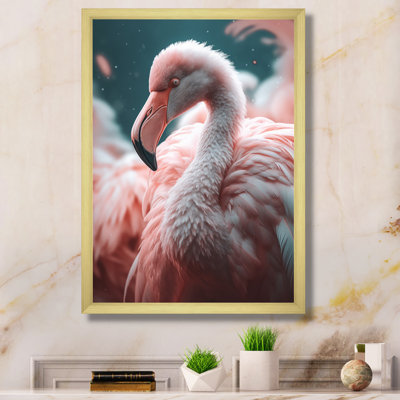 «Pink Flamino», photographie sur toile encadrée