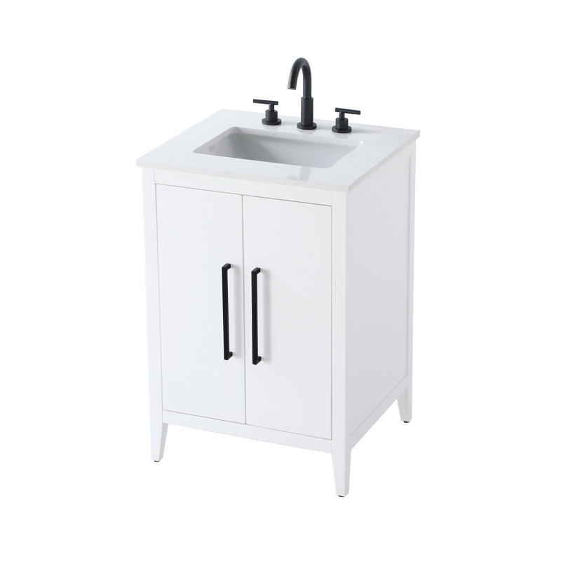 Meuble-lavabo simple 24 po, Blanc