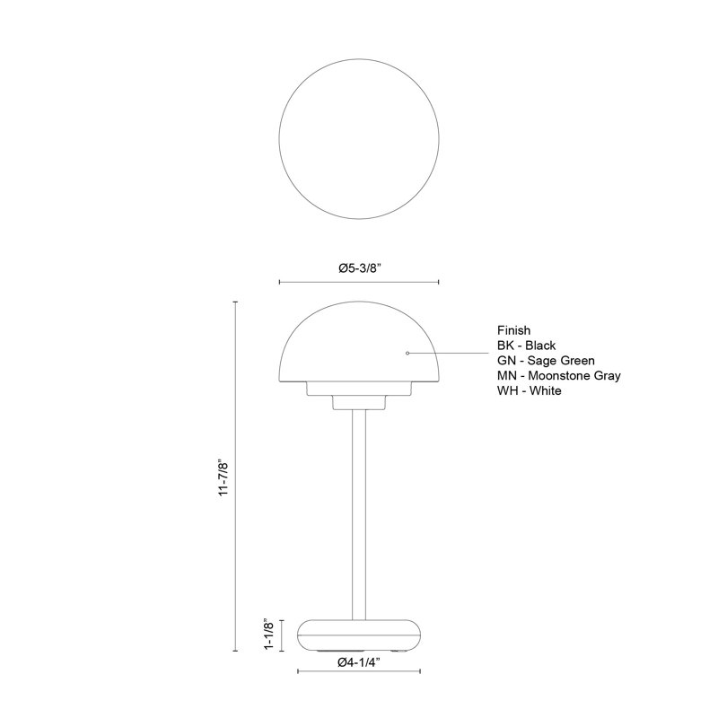 Hinata LED Standard Table Lamp, Sage Green