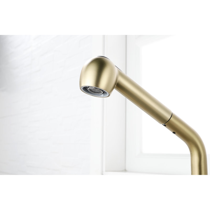 Spot Gold Stainless Utility Faucet With Single Pull-Out And Dual Spray, 360 Rotating Nozzle, Rust Stain, Ideal For Laundry Sink Spray Function In Stainless, High Water Flow Temperature Easy To