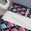 Literie en damier rose et bleu-1993899191