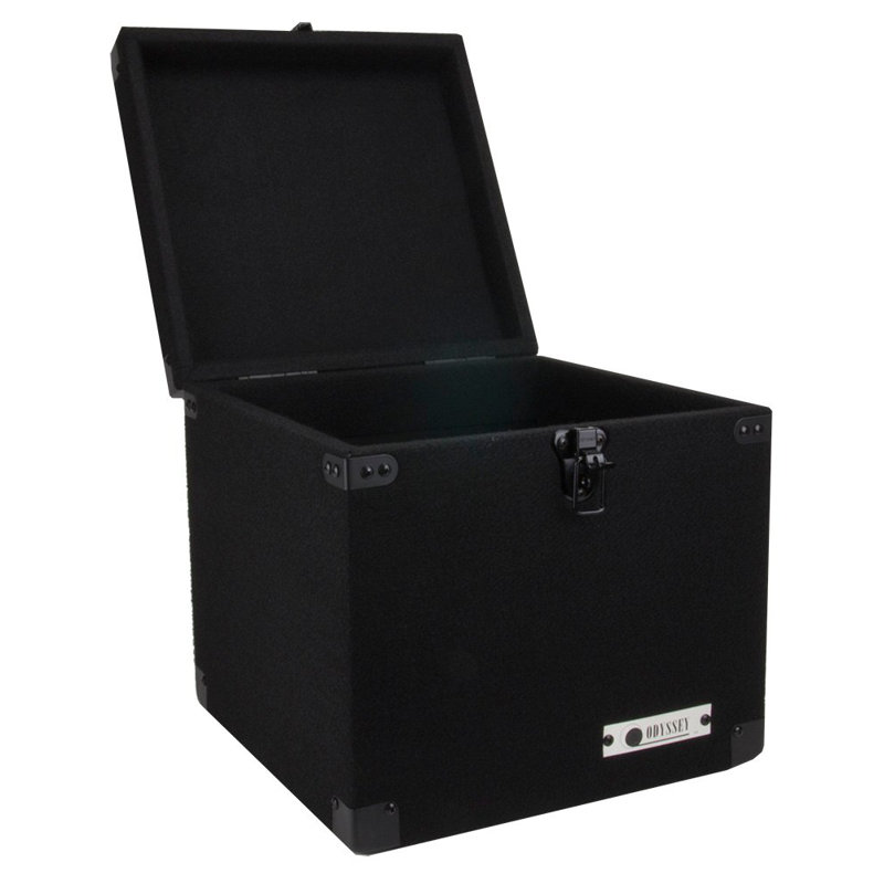 Odyssey Carpeted Pro DJ Case w/ Detachable Lid for 90 LP Vinyl Records (4 Pack)
