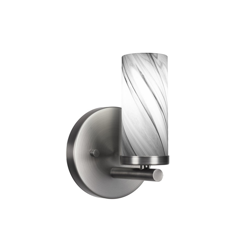 Nevena Wall Sconce Shown With 2.5” Glass, Graphite, Colorful