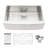 Durable Stainless Steel Farmhouse Sink Elegant Modern Kitchen Setting