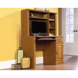 Oak Finish Computer Desk With Hutch