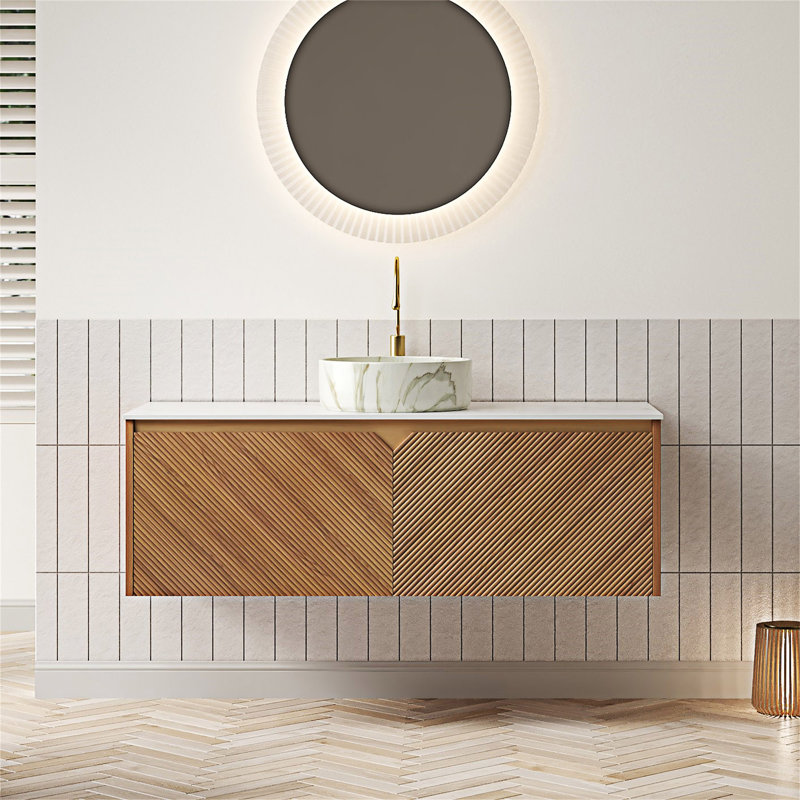 Floating Bathroom Vanity With Sink, 48"