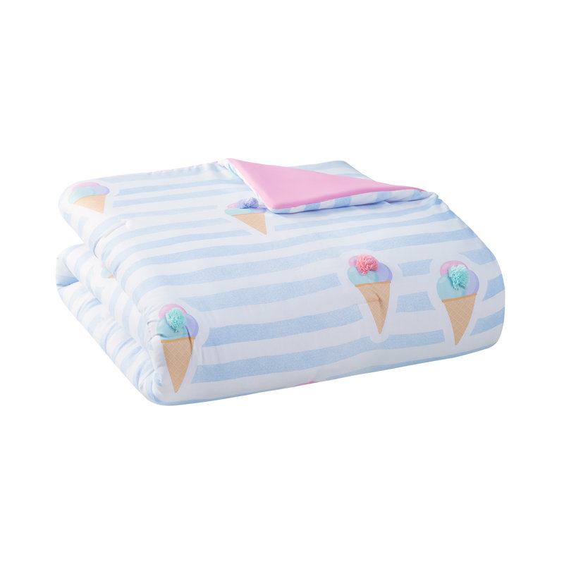 Sundae Stripe Kids Bed in a Bag, Full 7 Piece Comforters Set