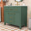Meuble-lavabo moderne en bois minimaliste avec deux armoires et quatre tiroirs-389227918