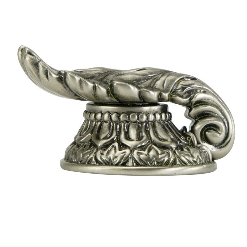 LOUIS XV KNOB IN ANTIQUE NICKEL PLATE