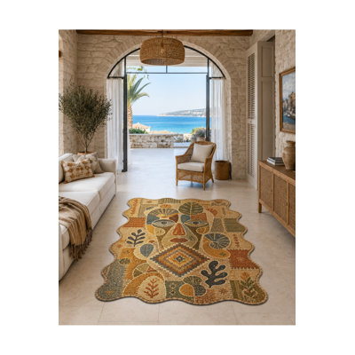 Tapis tissé à motif nautique Mosso