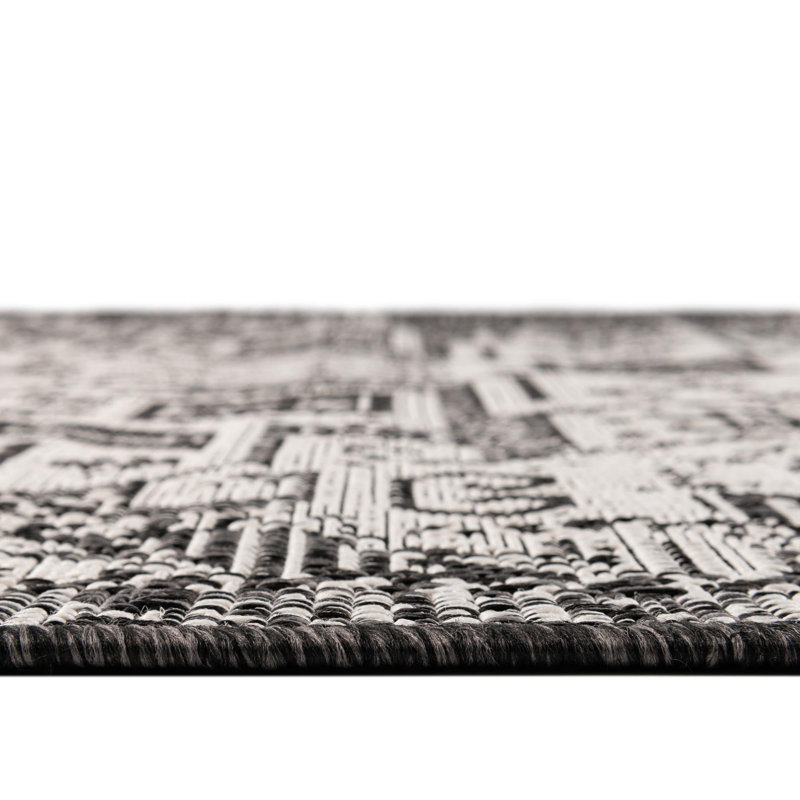 Tapis gris d'extérieur Chand, Tapis de couloir 2 pi x 6 pi