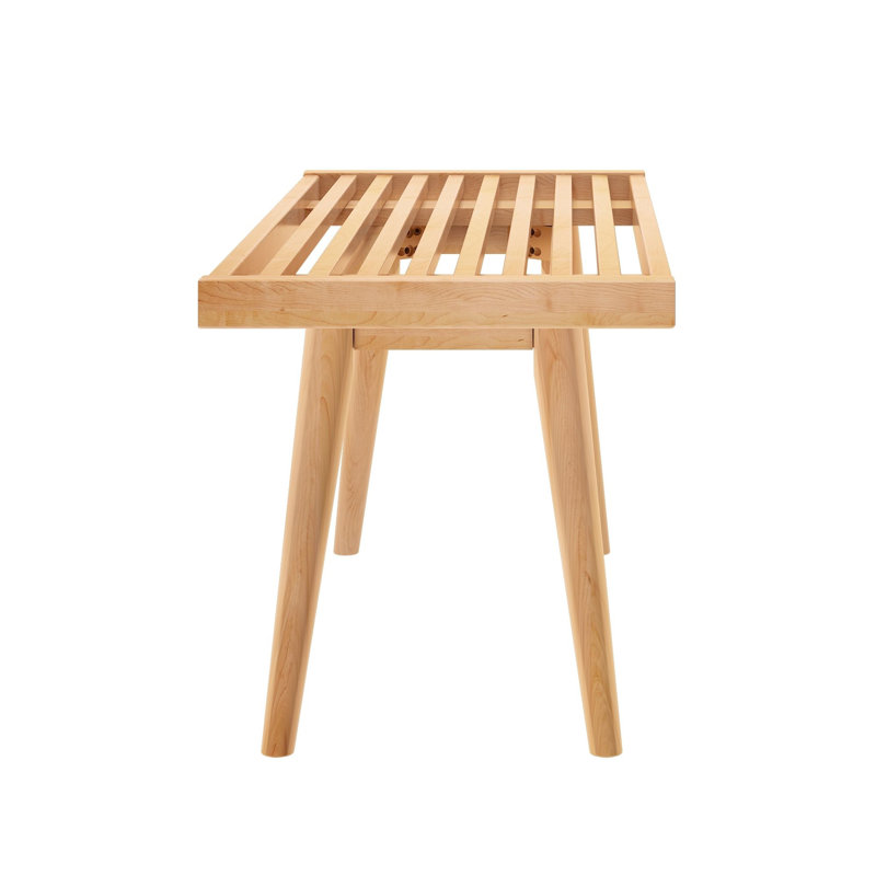 Banc en bois Levitus, Naturel, H 17,5 po x l 41,25 po x P 16,5 po