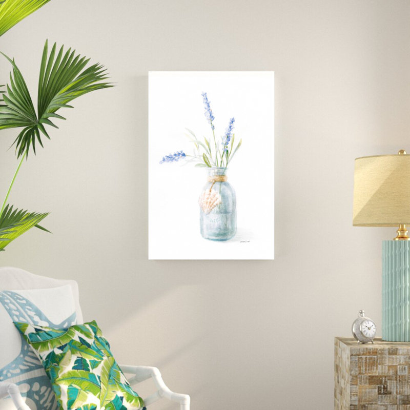 «Beach Flowers III» par Danhui Nai, reproduction d'art sur toile tendue, H 36 po x l 24 po