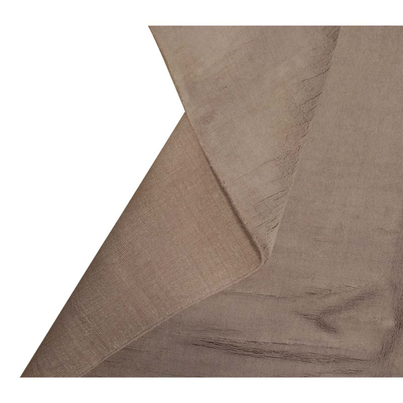 Tapis brun / gris en viscose noué à la main de conception unique 5 pi 9 po x 8 pi 9 po