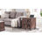 25"H x 24"W Square Farmhouse End Table, with Charging Station and Barn Doors-2038667342