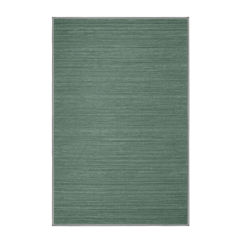 Tapis gris uni lavable à la machine, Rectangulaire 2 pi x 3 pi