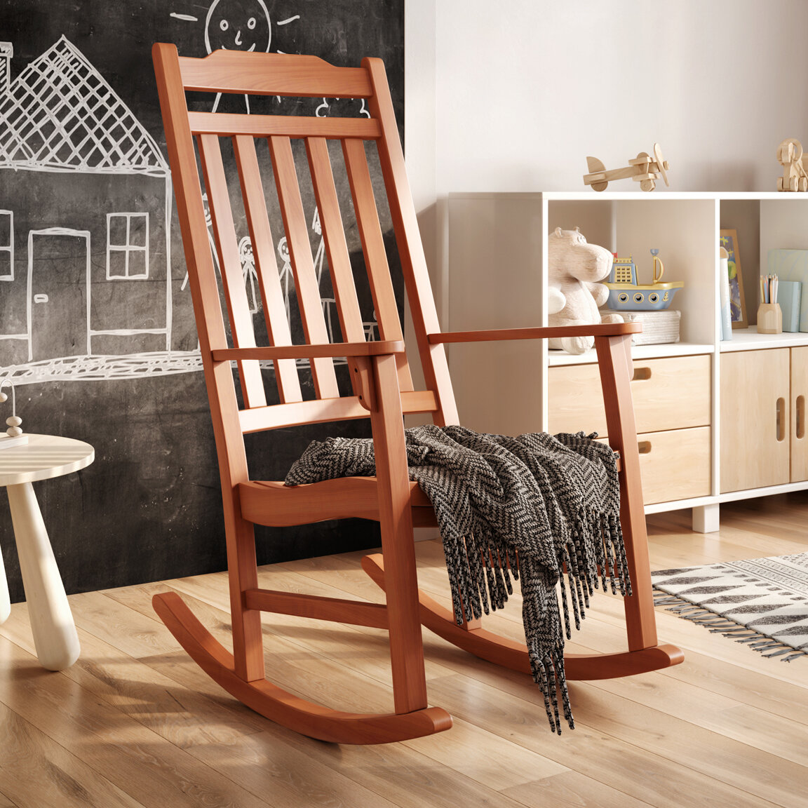 Solid on sale wood rocker