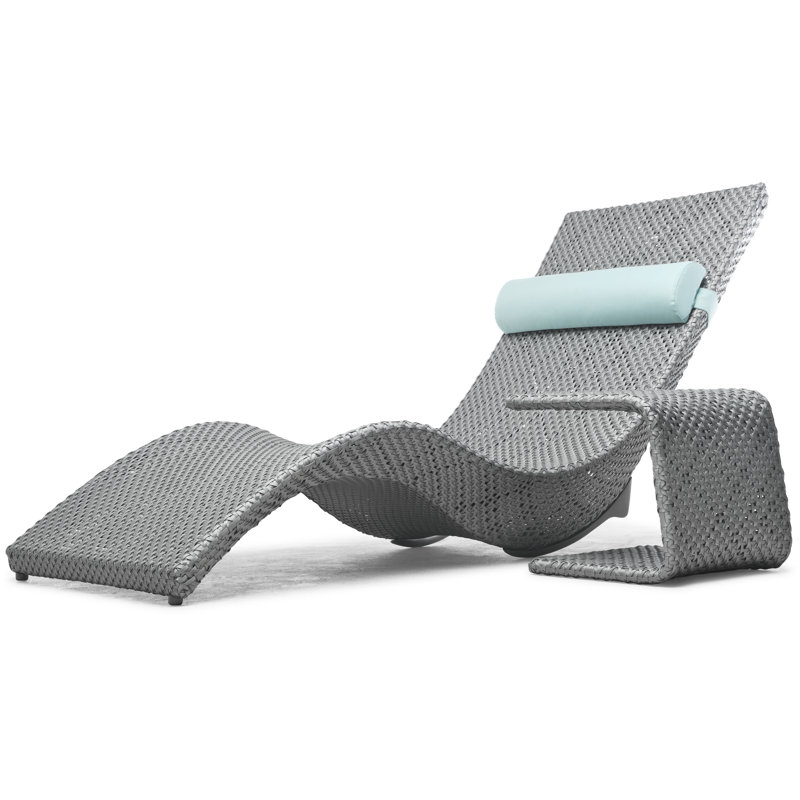 Mermaid Outdoor Chaise Lounge, Silver