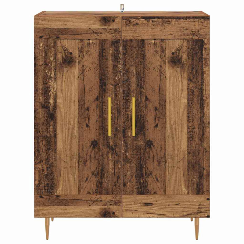  Sideboard Old Wood 69.5 X 34 X 90 Cm Engineered Wood And Iron, Old Wood