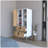 White and Macadamia 2-Drawer Tall Dresser