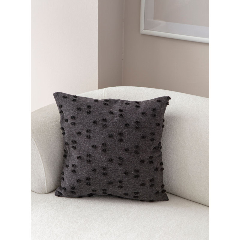 Premium Black Cushion Cover, 16.9 x 16.9 Inches | 100% Polyester, Machine Washable, Soft Fabric, Durable & Stylish | Perfect for Home Decor, Sofas, Chairs & Outdoor Use | Easy Care and Modern Design